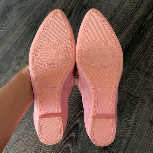 Versace Medusa head pink leather flats - Picture 14 of 14